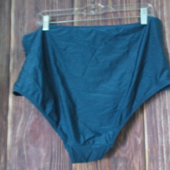 City Chic M (18) deep teal bikini tankini bottom high waisted EUC plus - Picture 3 of 3